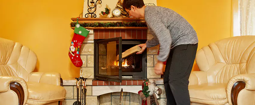 Rusted Metal Fireplace Restoration in Burlington, Iowa