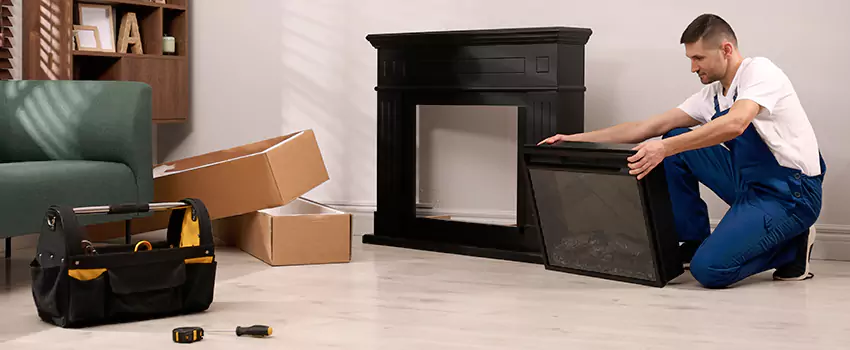 Old Rusted Metal Fireplace Repair And Replacement in Burlington, IA